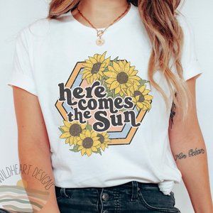 Here Comes The Sun Retro Graphic T-shirt